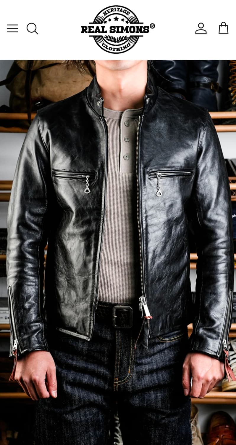 [2XL] 리얼시몬스 J100 홀스하이드 차심 말가죽 자켓 상품이미지7