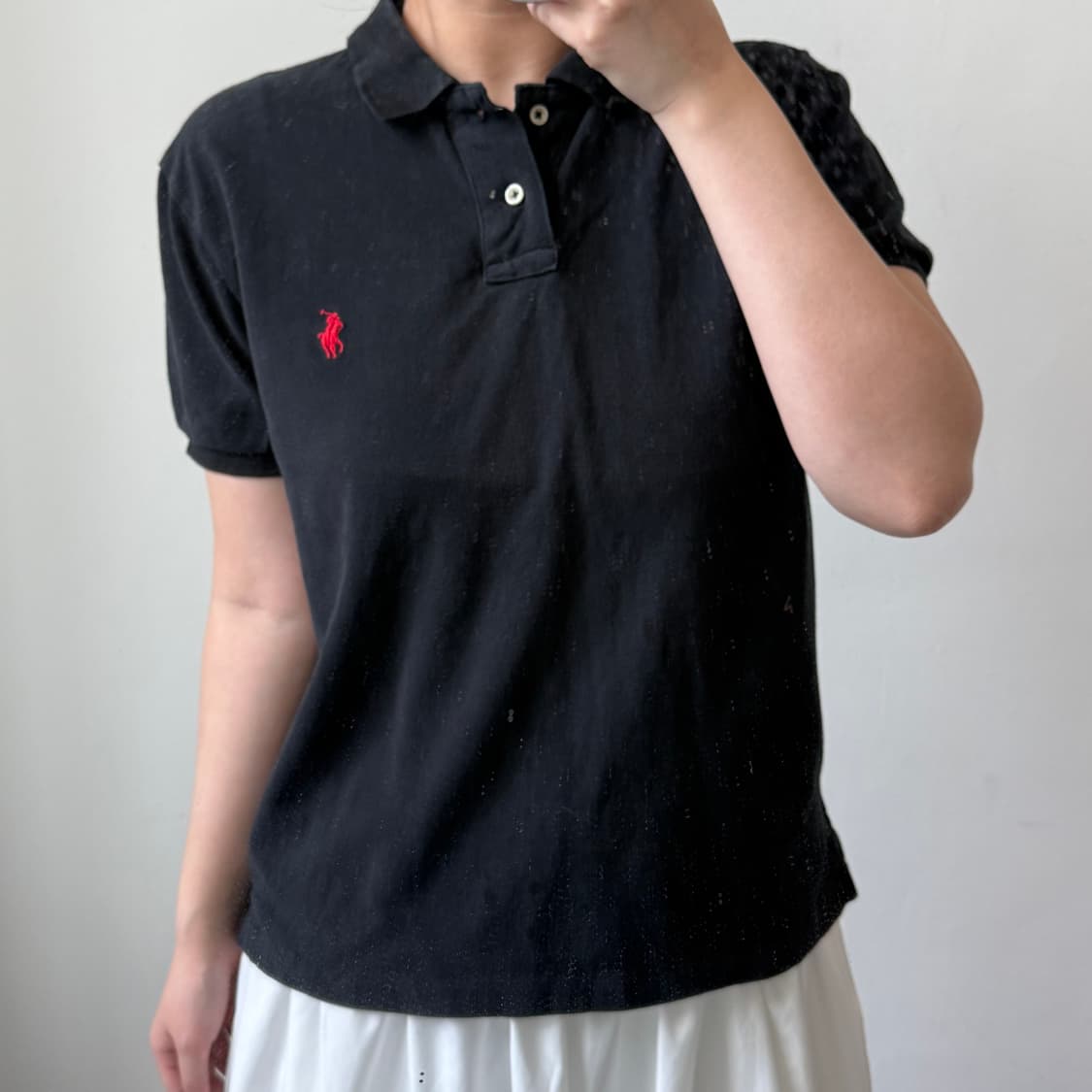 [M] 폴로 블랙 카라 반팔티셔츠 상품이미지2