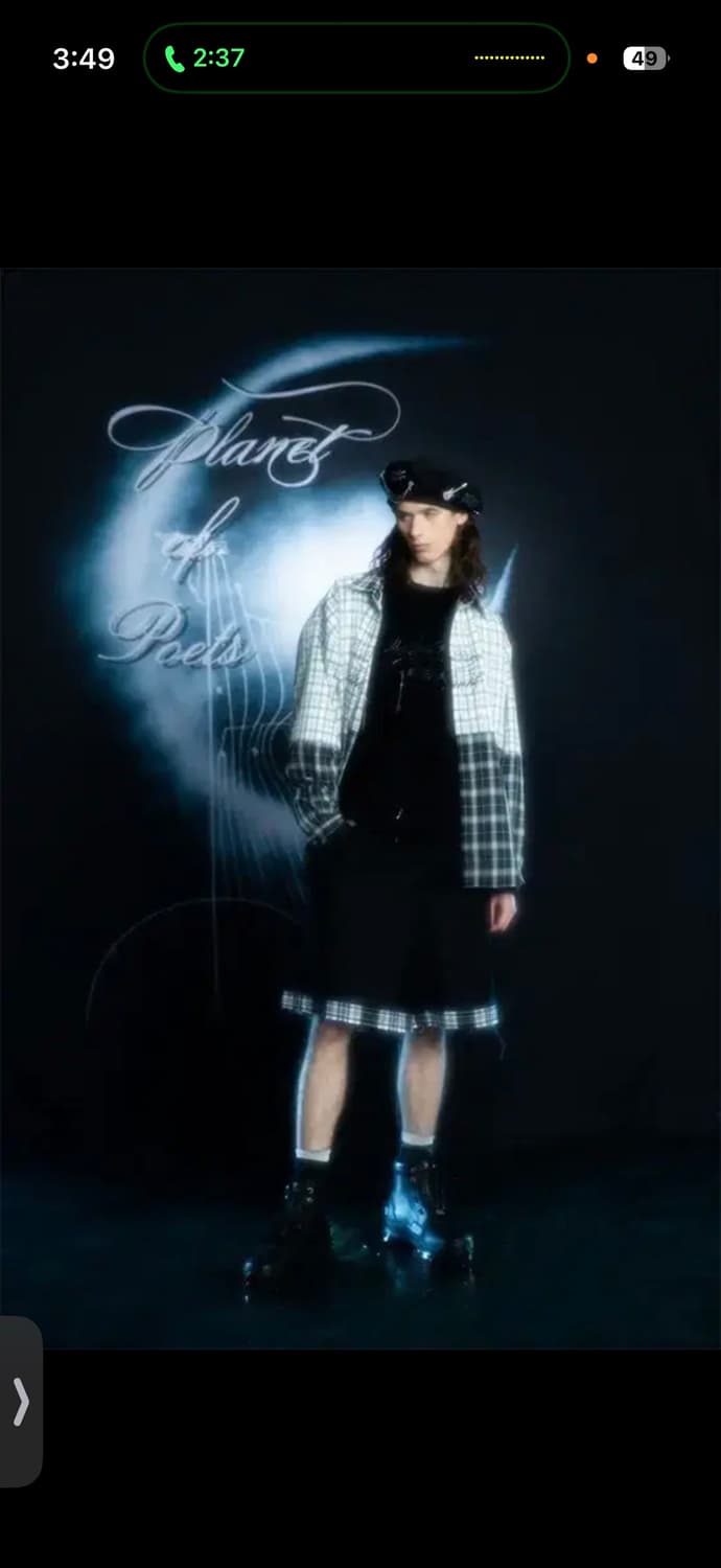 C2H4 오버사이즈 투톤 블랙&화이트 플란넬셔츠/ M 상품이미지5