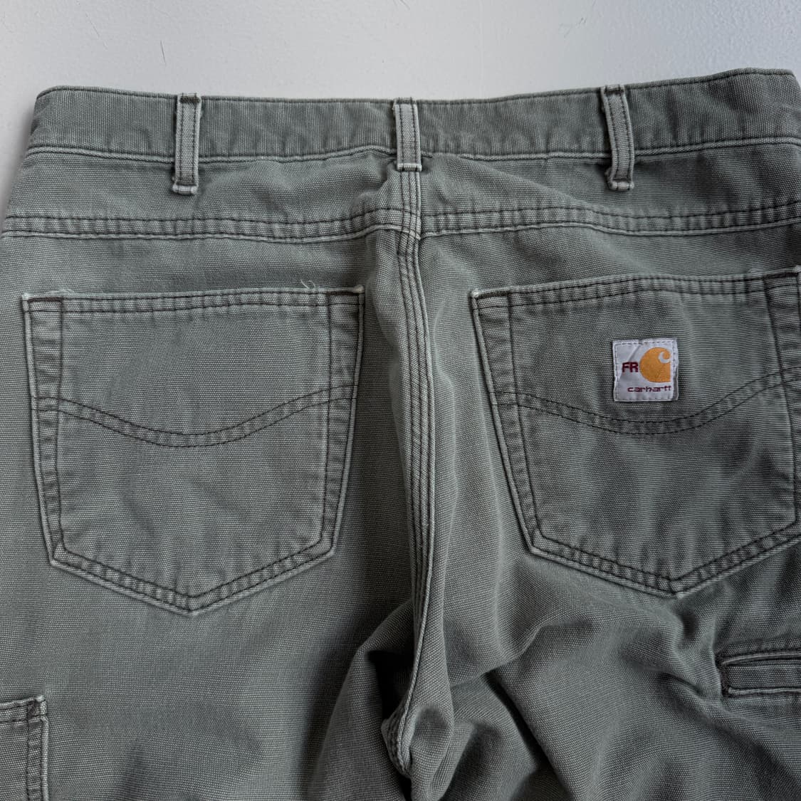 칼하트 OG 모스그린 카펜터 와이드 워크팬츠 상품이미지5