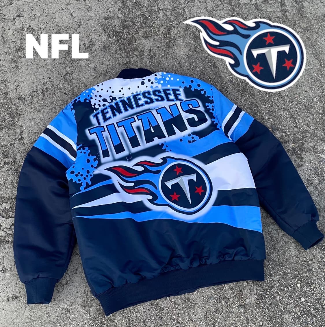 새상품급 미국빈티지 NFL 테네시 타이탄스 패딩점퍼 상품이미지1