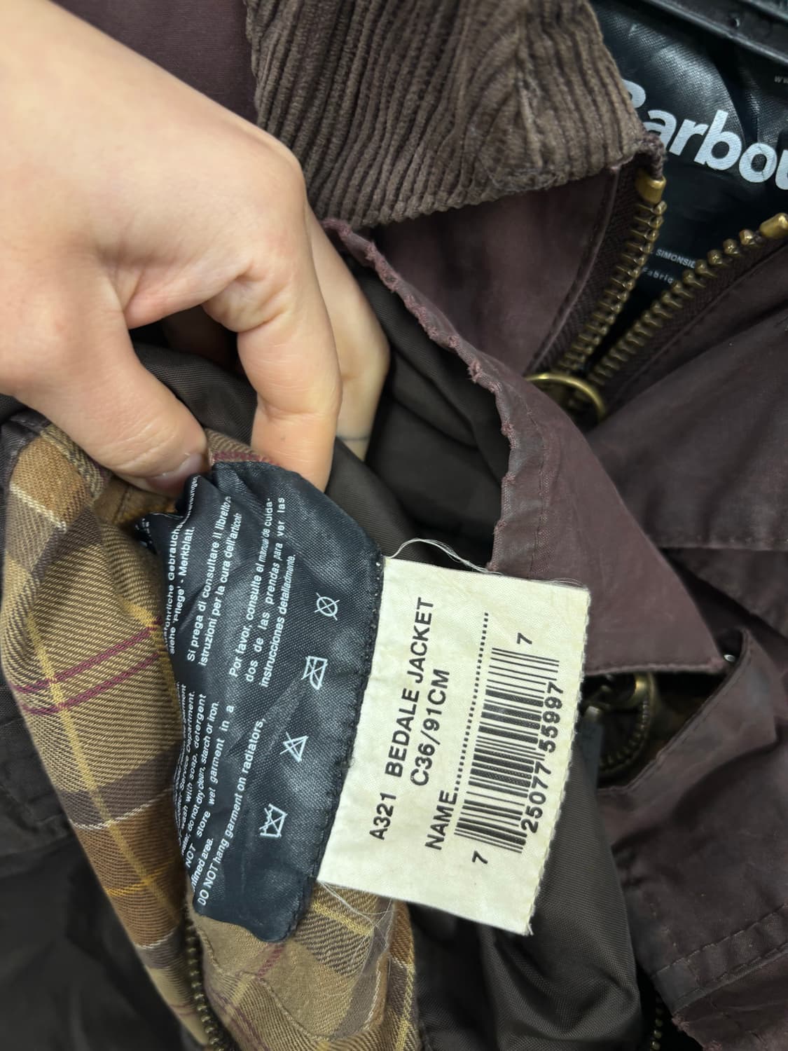 바버 Barbour 왁스 자켓 상품이미지9