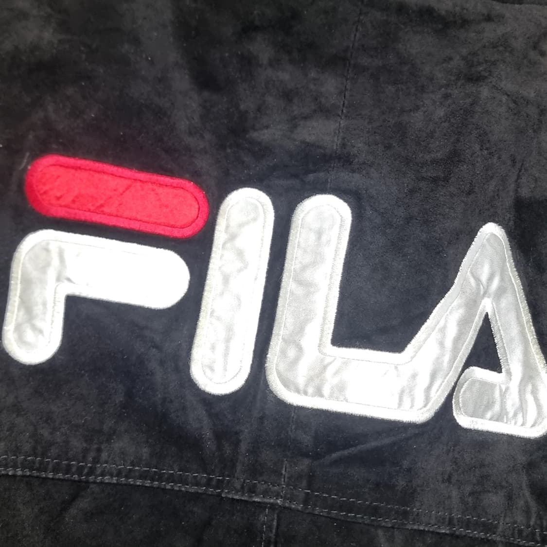 휠라 블랙 후드 가죽스웨이드 파카(100-105) 상품이미지9