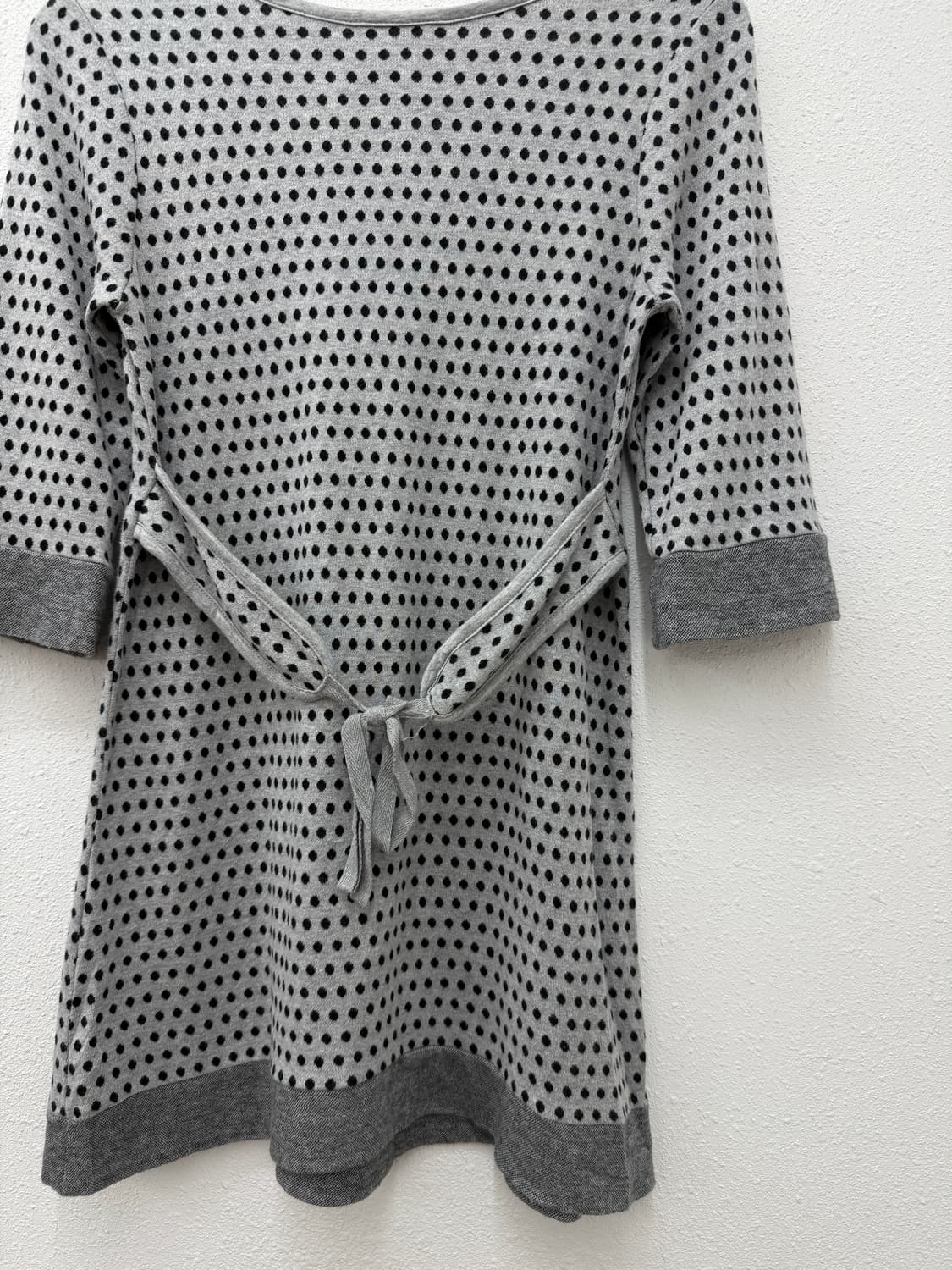 빈티지 그레이 도트 플레어 롱 블라우스 상품이미지6