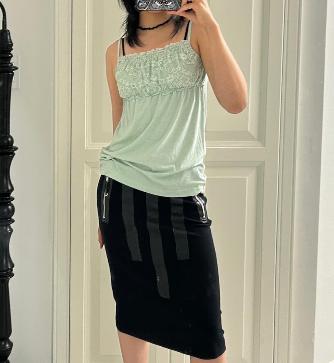 Mint Lace Detail Sleeveless / 빈티지 나시 상품이미지2