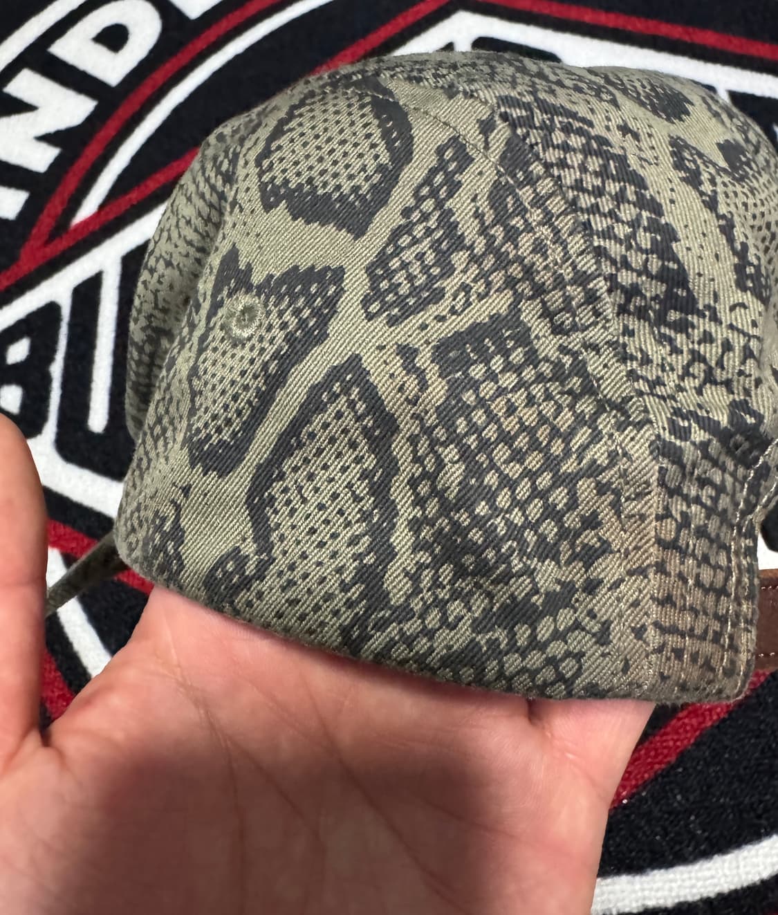 슈프림 워시드 치노 트윌 캠프캡 스네이크 레드 박스 로고 상품이미지9