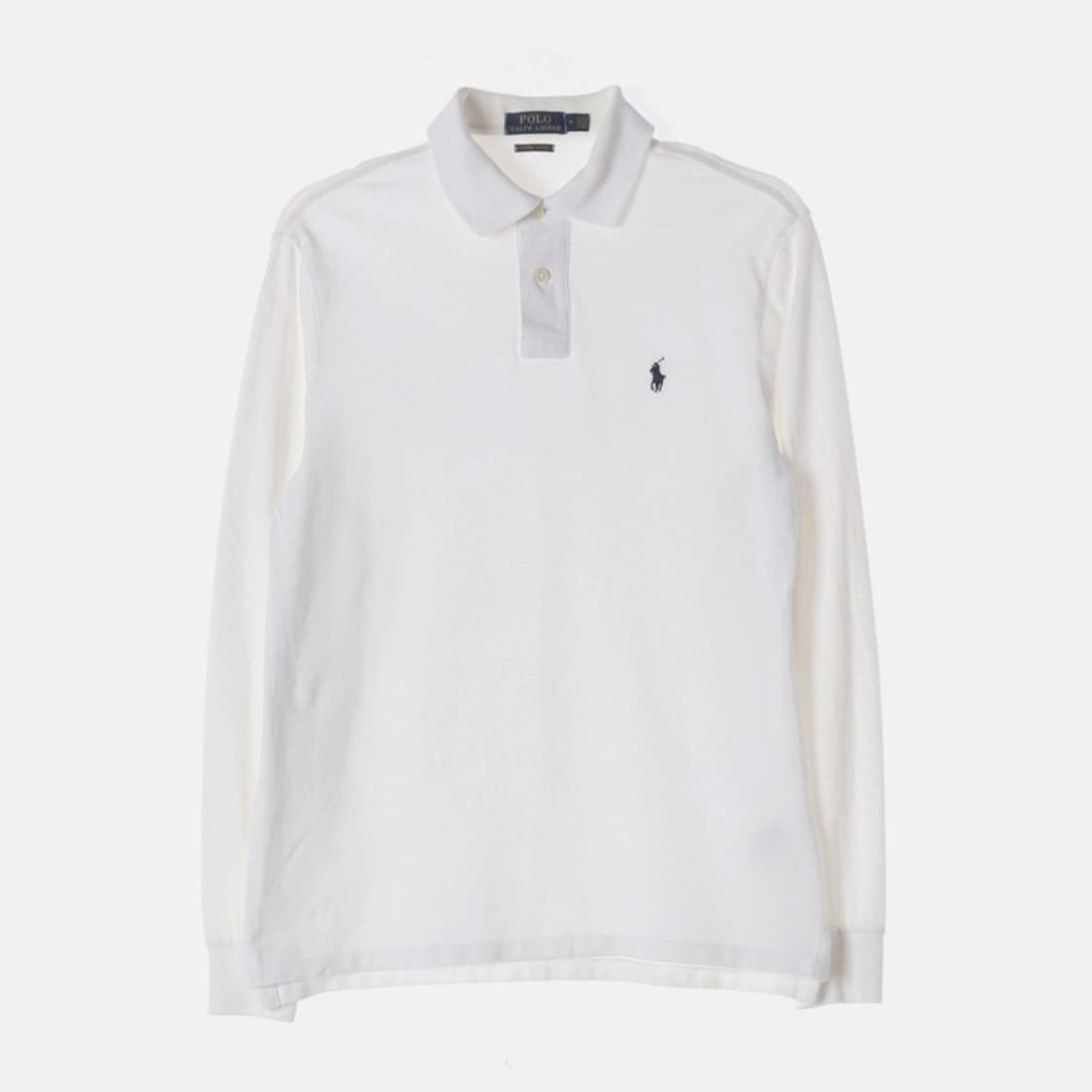 폴로 랄프로렌 커스텀 슬림핏 긴팔 피케 카라티 화이트 M 상품이미지1