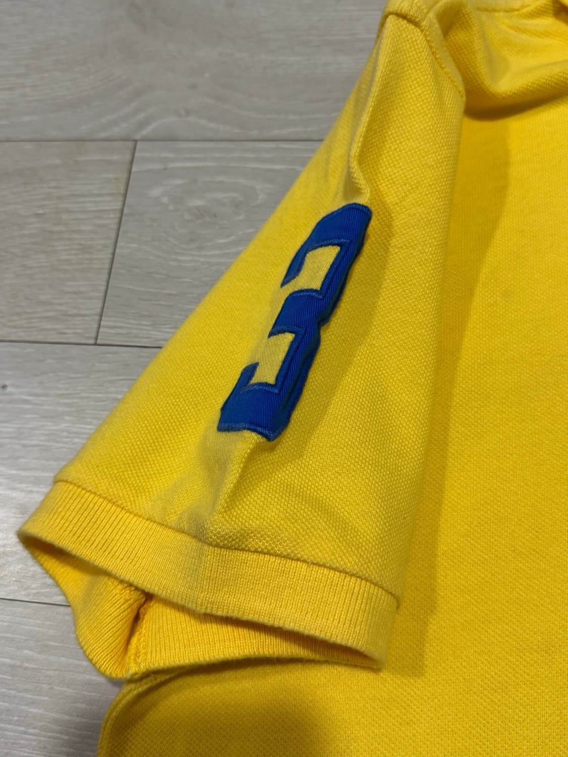 폴로 랄프로렌  머스타드 색상 빅포니 카라 반팔티  상품이미지3