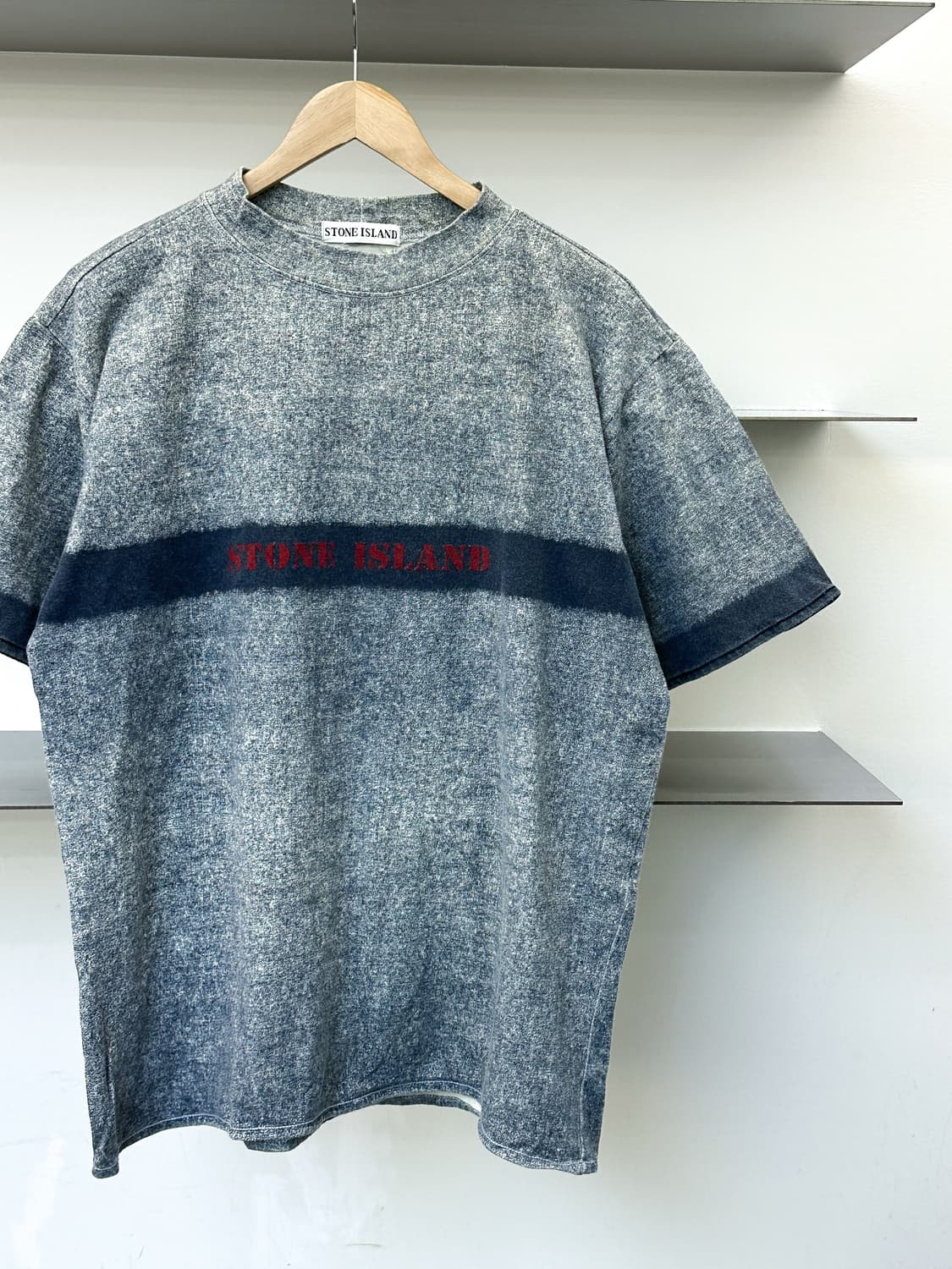 스톤아일랜드 95SS 스펠 로고 티셔츠 상품이미지2