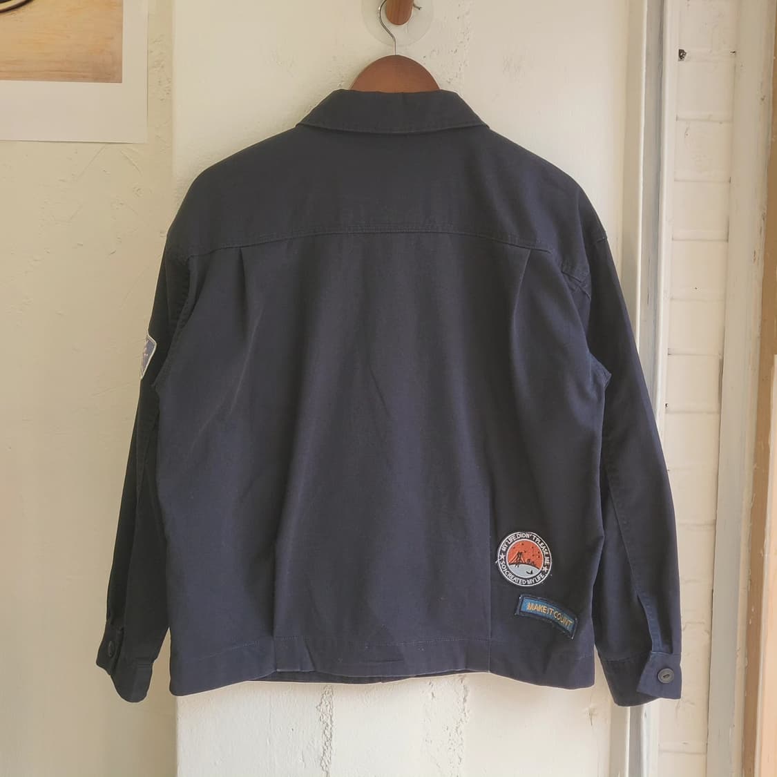 딥네이비 와펜 워크자켓 상품이미지6