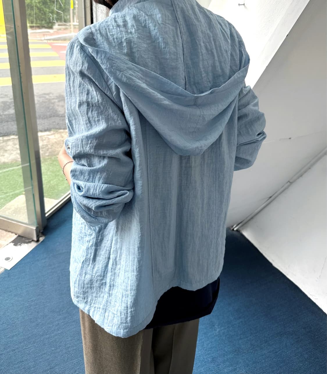 Rayon nylon blend volume easy jacket 상품이미지10