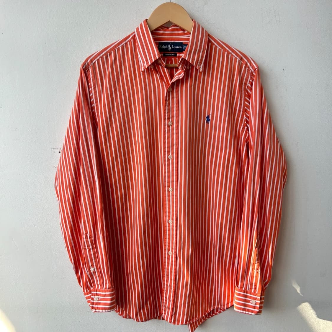 11337 - 폴로 랄프로렌 오렌지 스트라이프 셔츠 상품이미지1