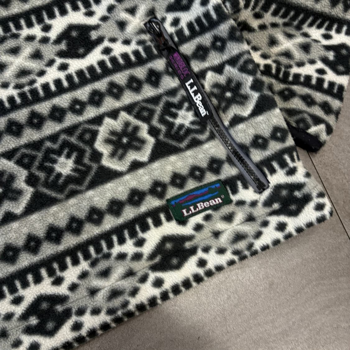 90s L.L.bean 90년대 생산 엘엘빈 아즈텍 플리스 신칠라 상품이미지5