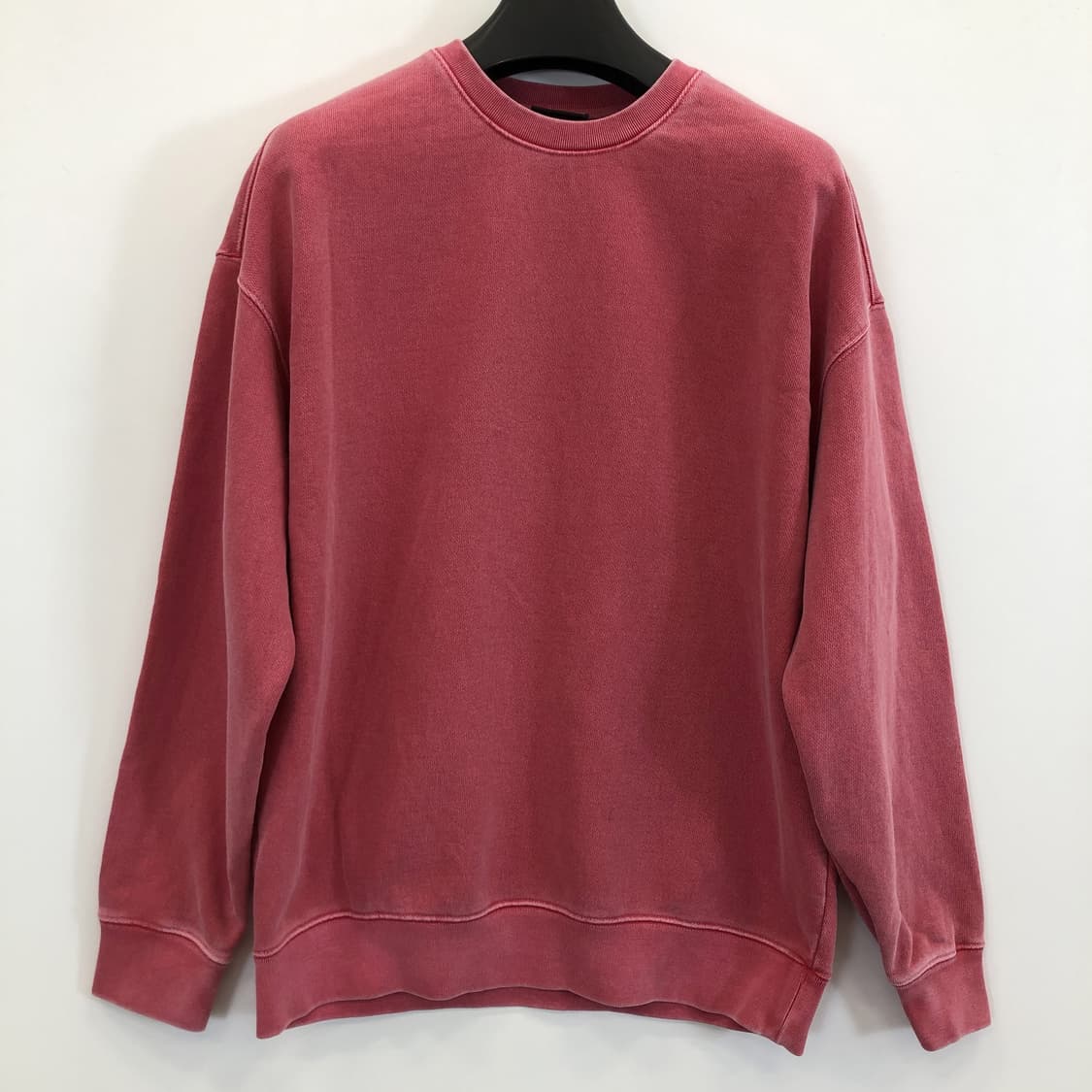 SOVERMENT 소버먼트 피그먼트 핑크 스웻셔츠 M 오버  상품이미지1