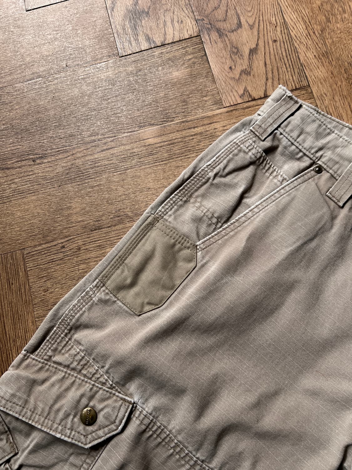 [36]칼하트 USA 데저트 탄 립스탑 더블니 워크 카고 팬츠 상품이미지4