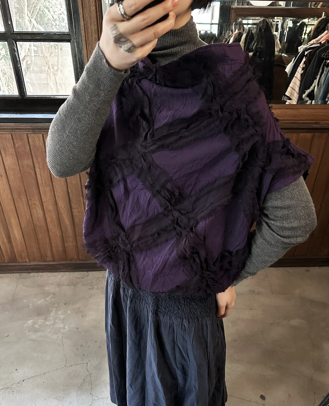 ISSEY MIYAKE ME purple fringe top 상품이미지1