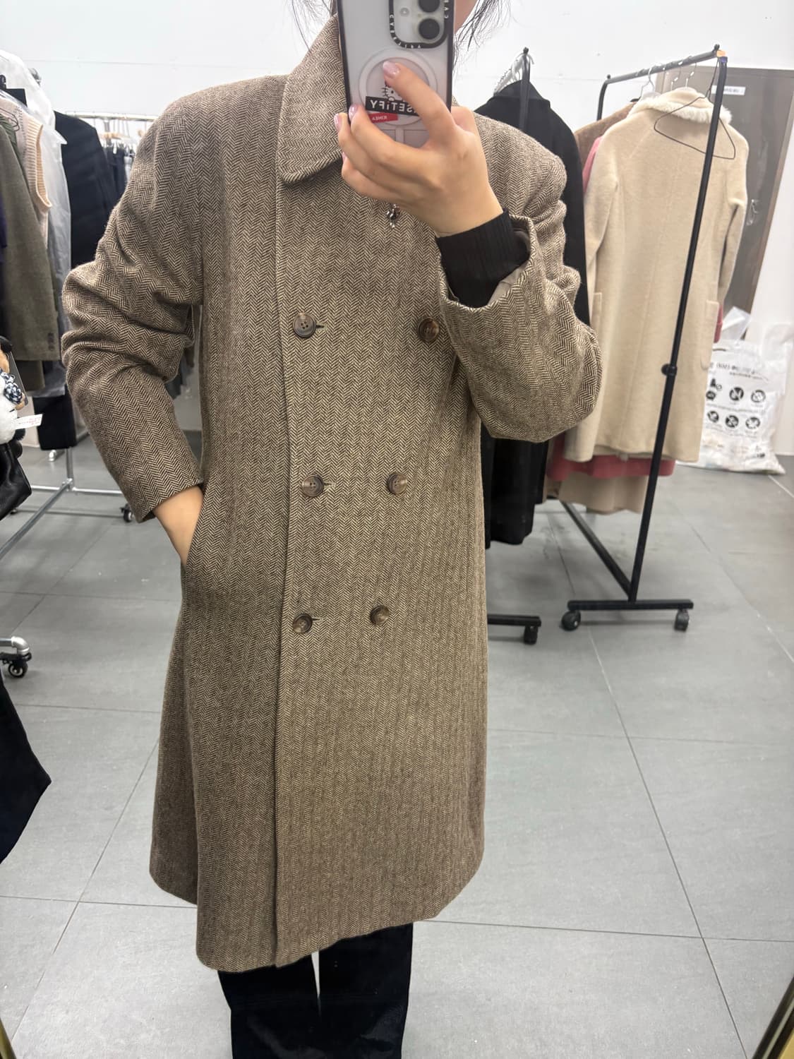 헤링본 울코트 상품이미지3