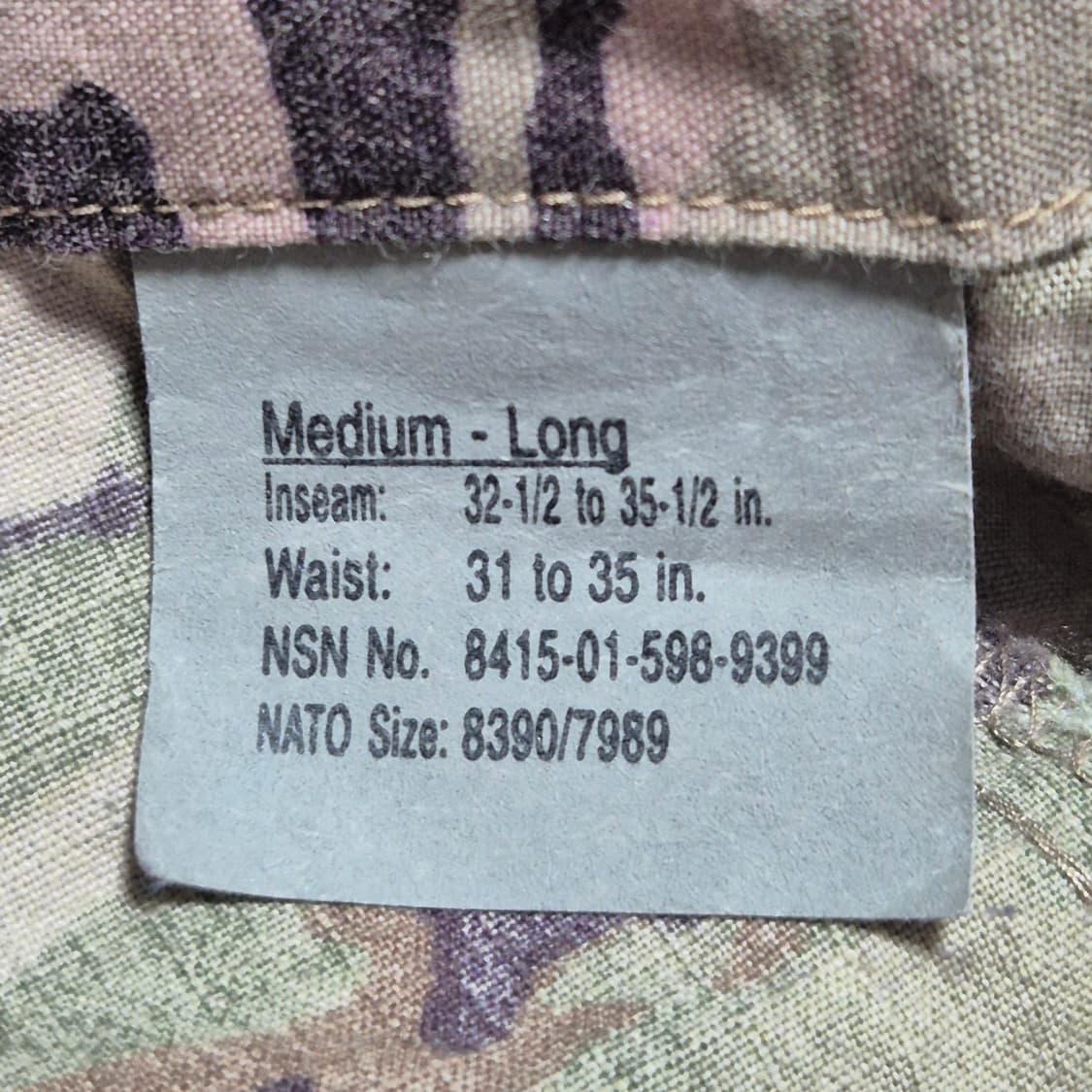 [M]미군 ACU 밀리터리 팬츠 -493 상품이미지4