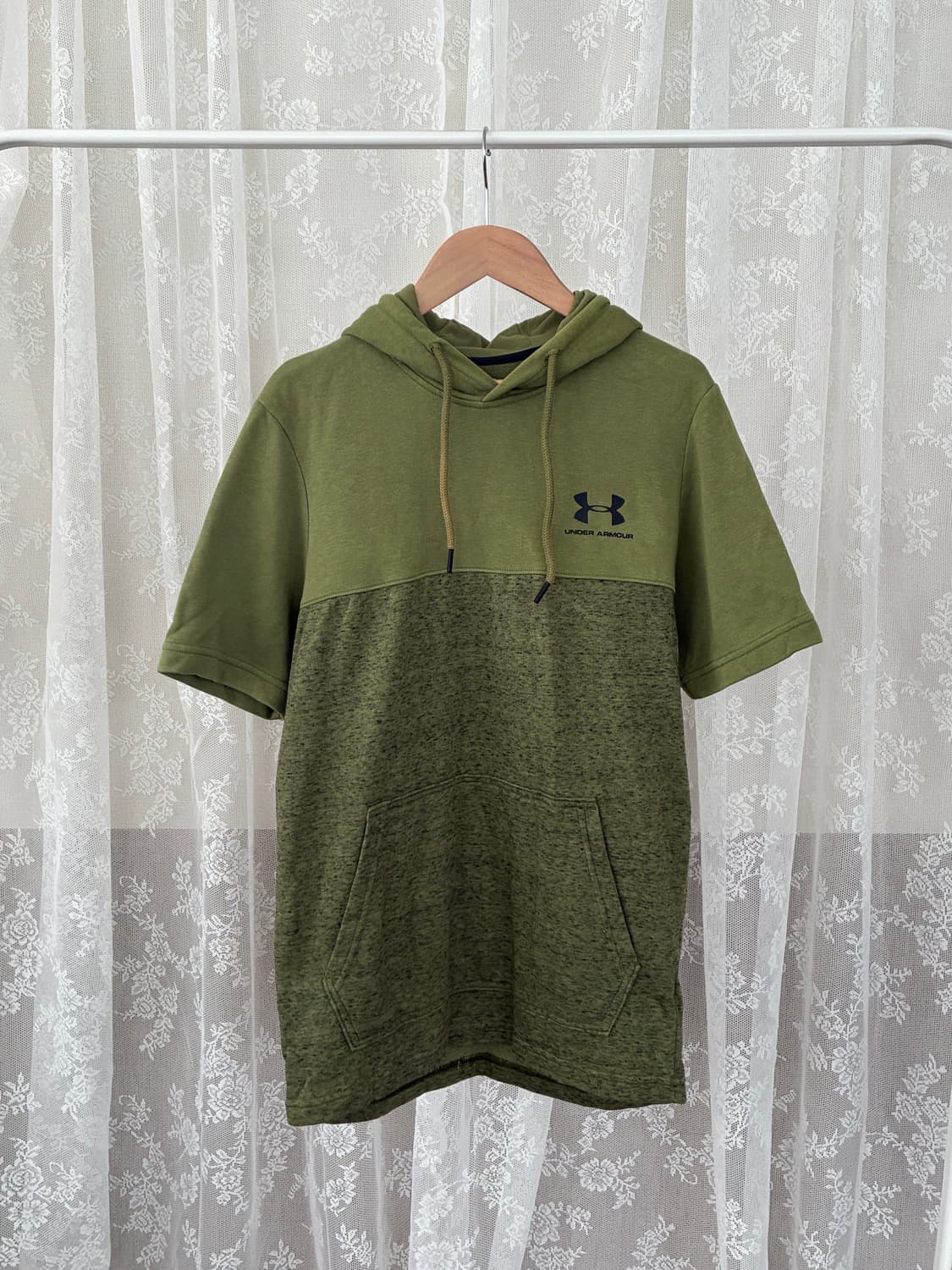 S) 언더아머 반팔 후드 티셔츠 카키 상품이미지1