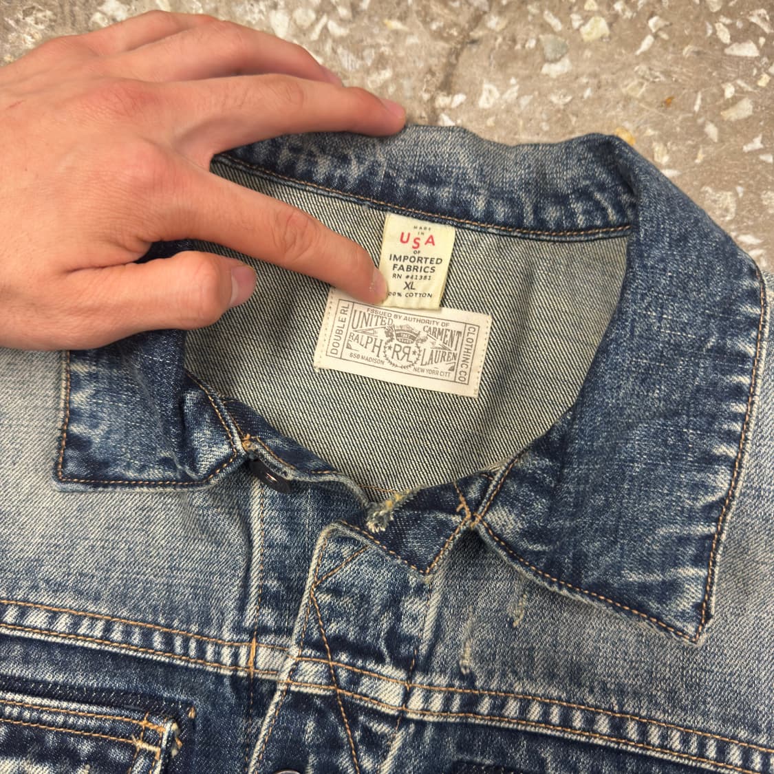 90‘s RRL 데님자켓 USA 상품이미지3