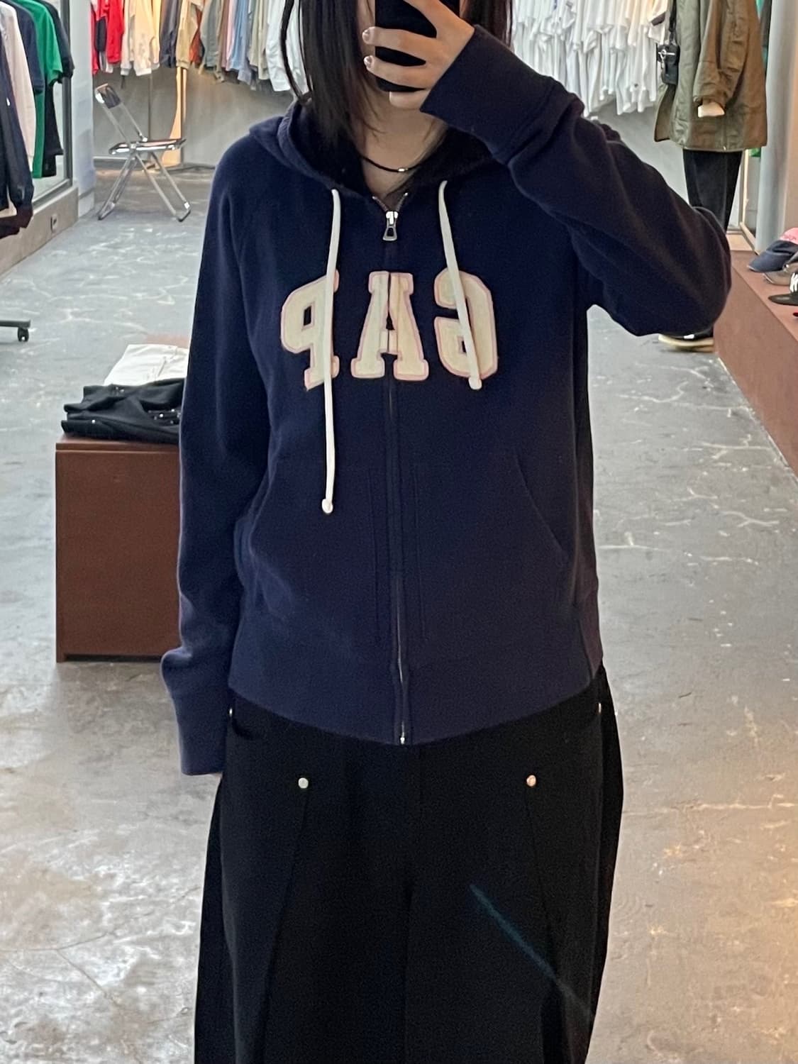 갭 네이비 핑크 후드집업 H1637 상품이미지1