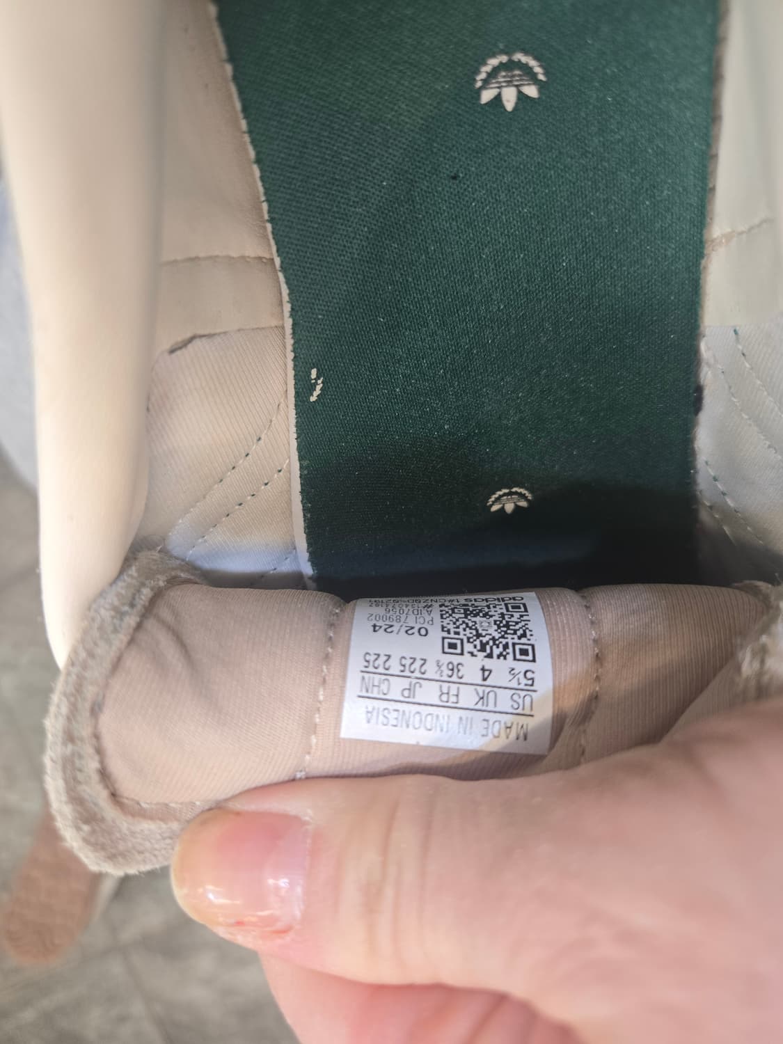 아디다스 스웨이드!가젤 볼드크림  그린 / 베이지 상품이미지7