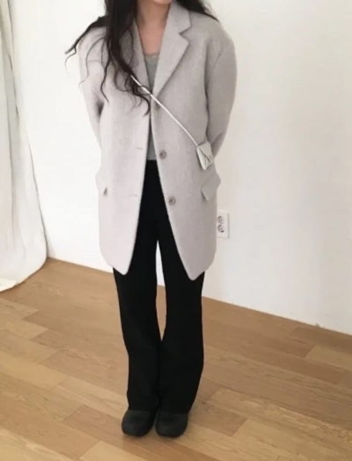 레터 Teddy coat  테디 코트 (라이트 그레이) 상품이미지2