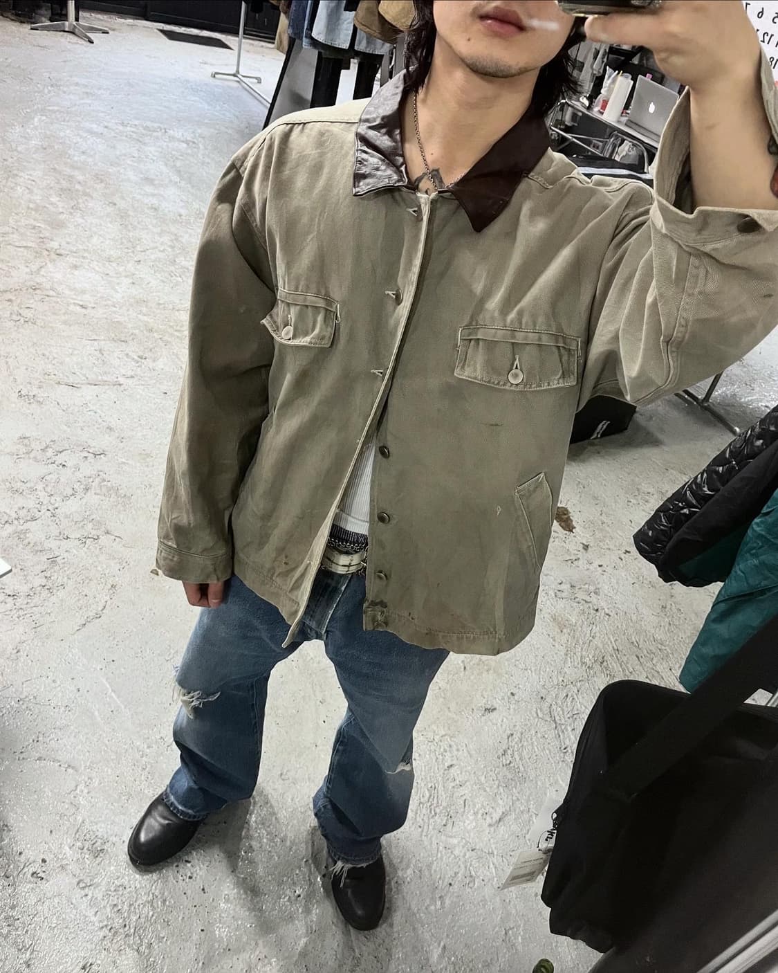 90s Marlboro dirty work jacket 상품이미지1