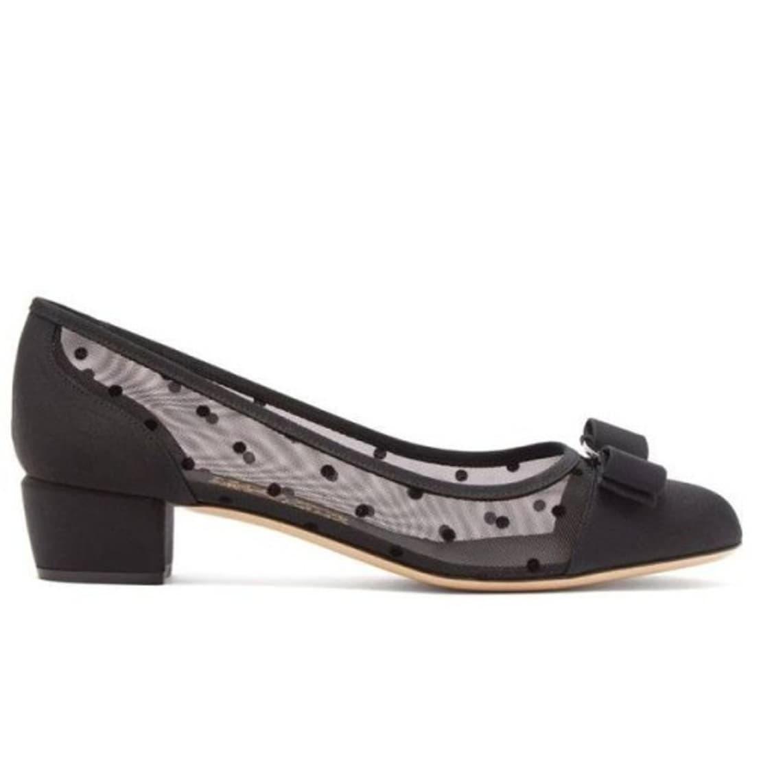 페라가모 바라 도트 펌프스-블랙 상품이미지2