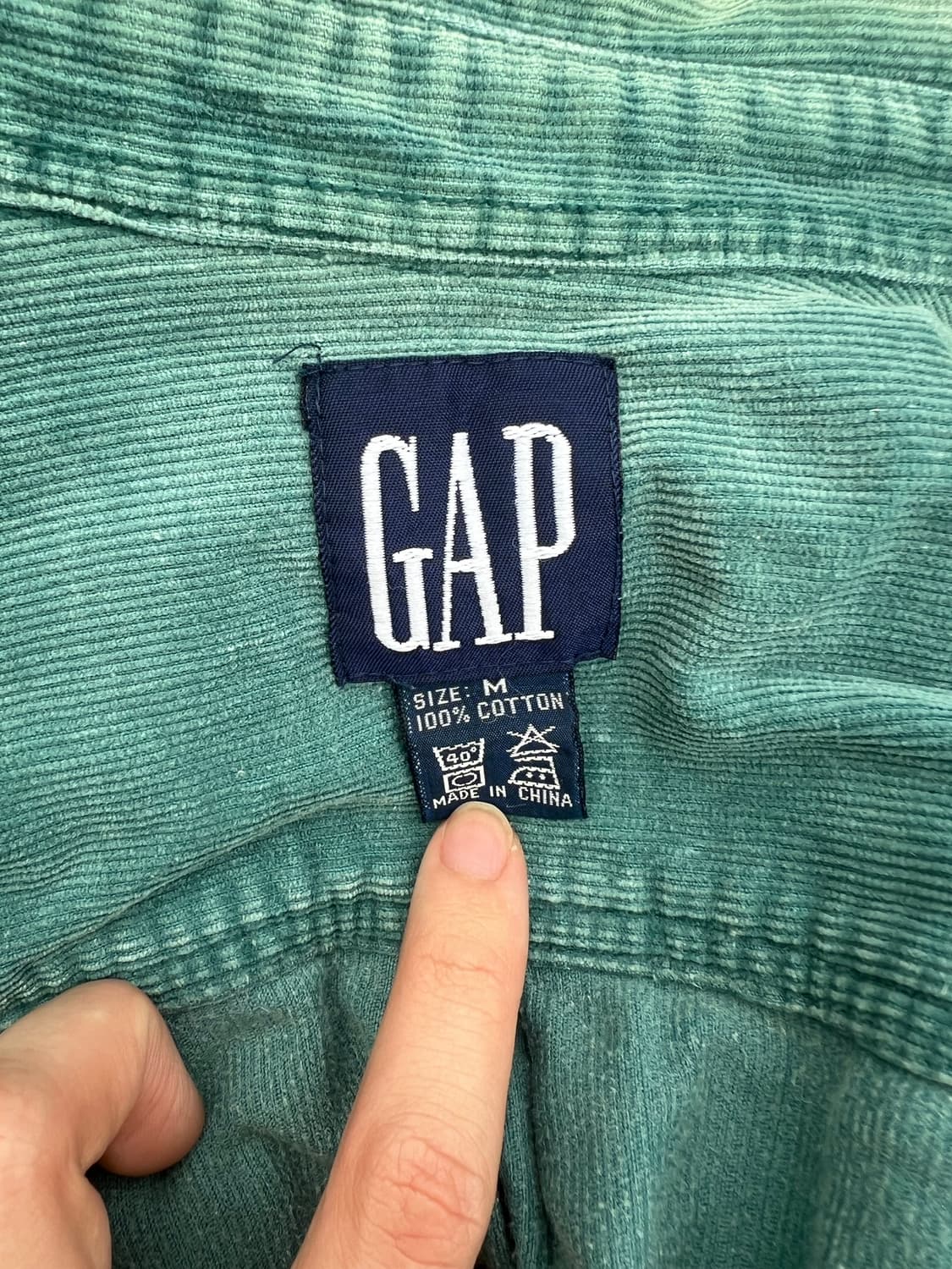 GAP 갭 M 코듀로이 셔츠 그린 상품이미지1