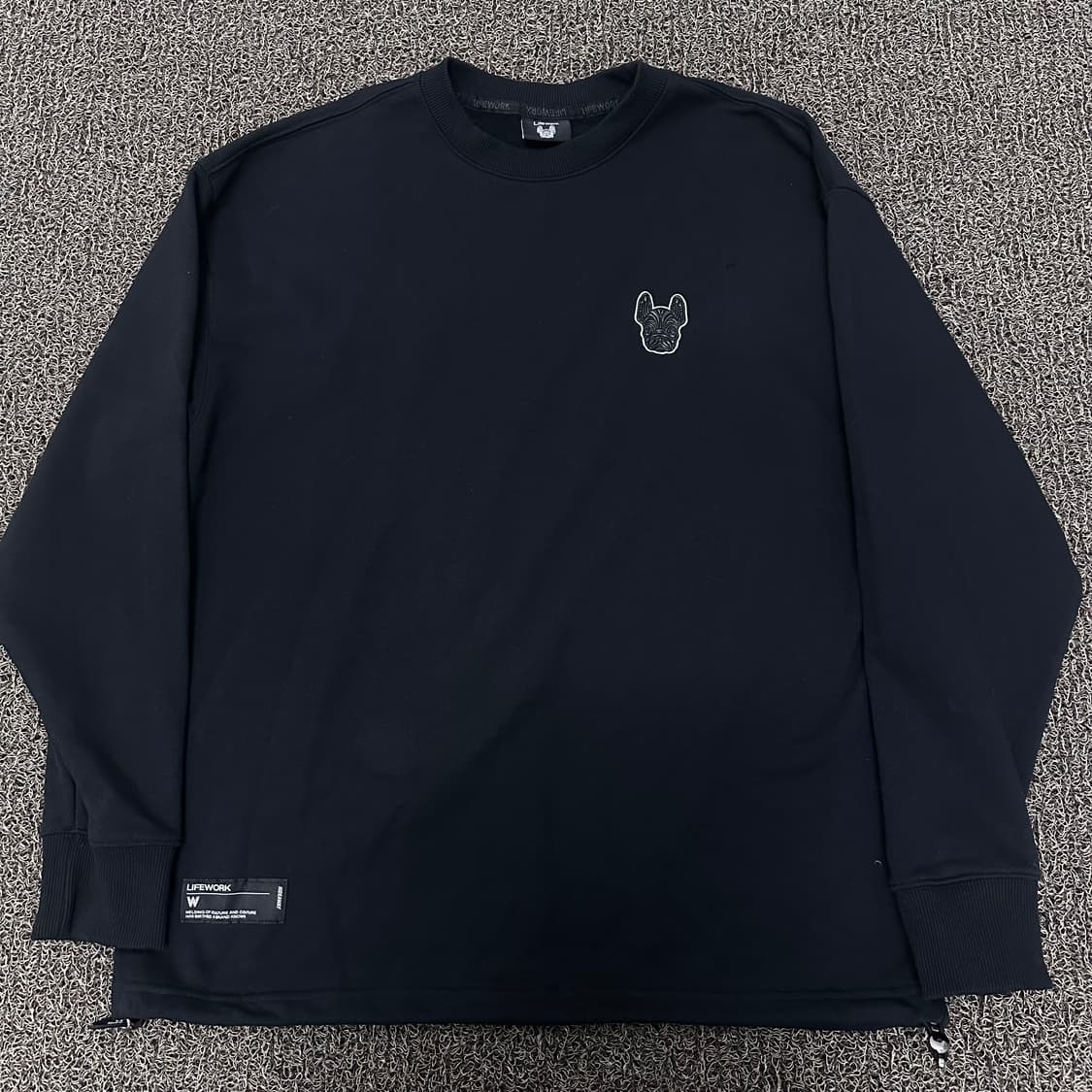 라이프워크 맨투맨 블랙 M 상품이미지1