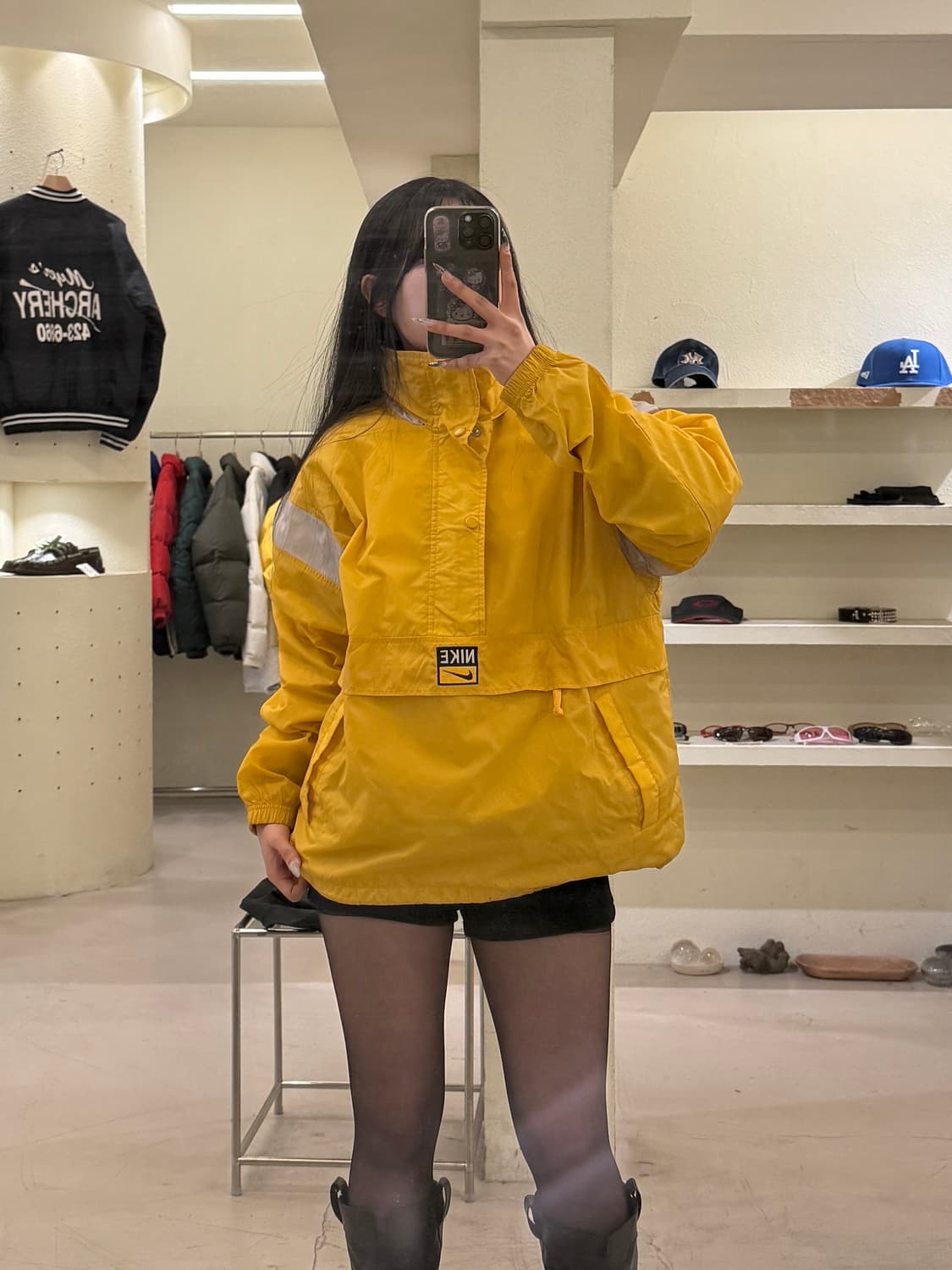 나이키 하프집업 윈드브레이커 옐로우 U900 상품이미지1