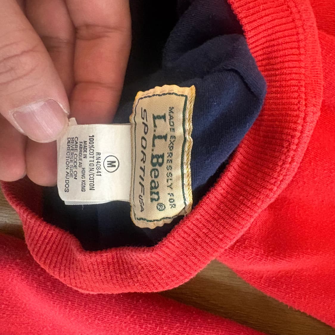 90s 엘엘빈 더블페이스 스웻셔츠 M 상품이미지3