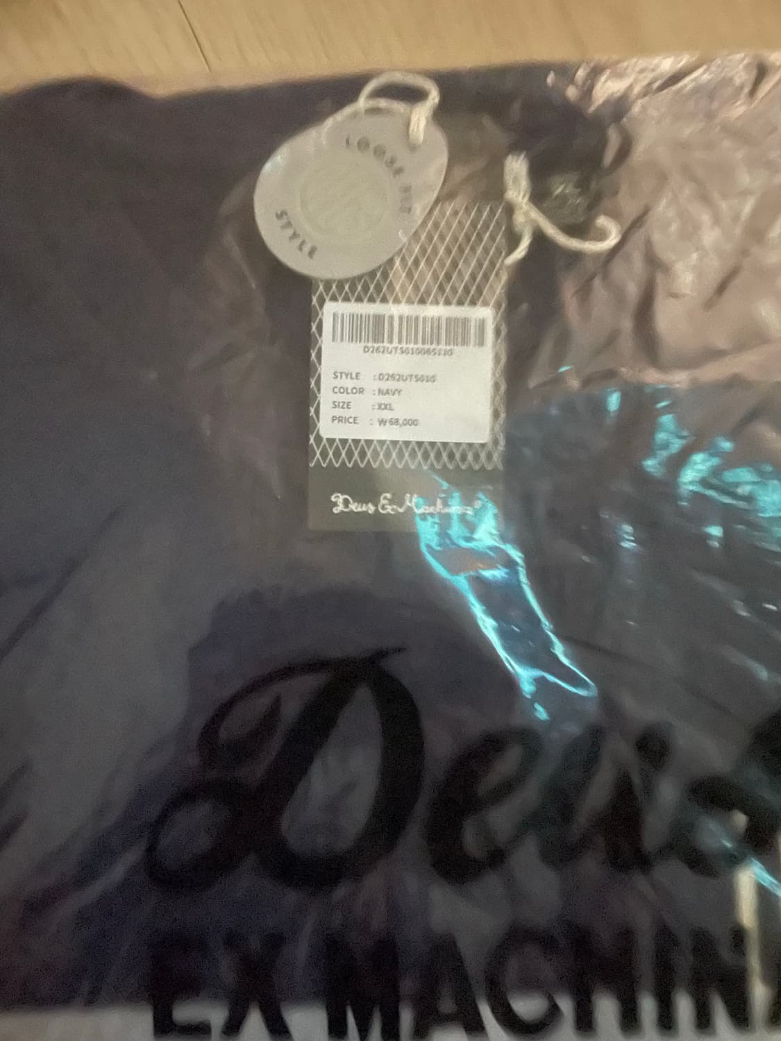 데우스 서울 반팔 xxl 네이비 새상품 상품이미지3