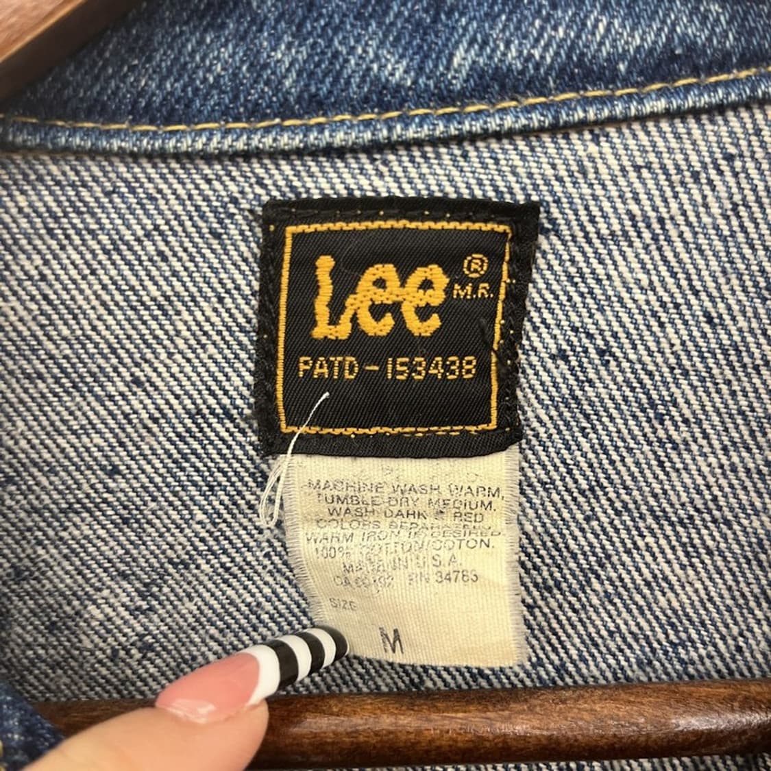 LEE 올드스쿨 빈티지 데미지 워싱 데님자켓 M C10361 상품이미지5