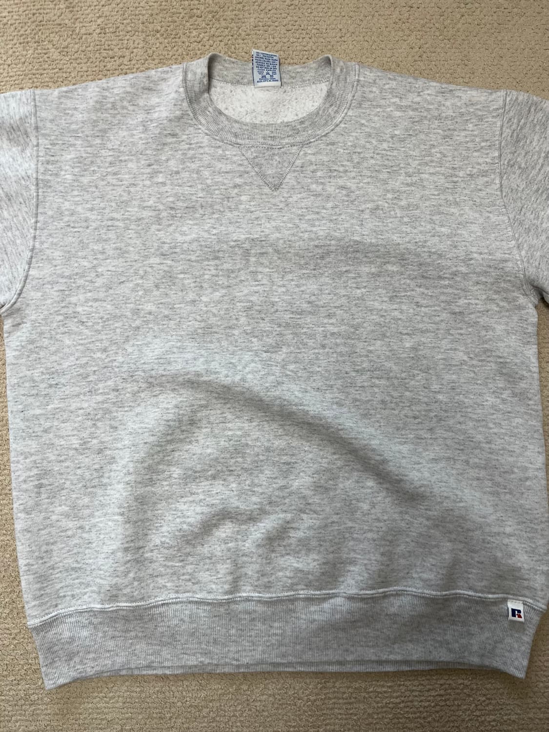 90s 러셀 스웻 셔츠 밝은 그레이 usa 상품이미지1