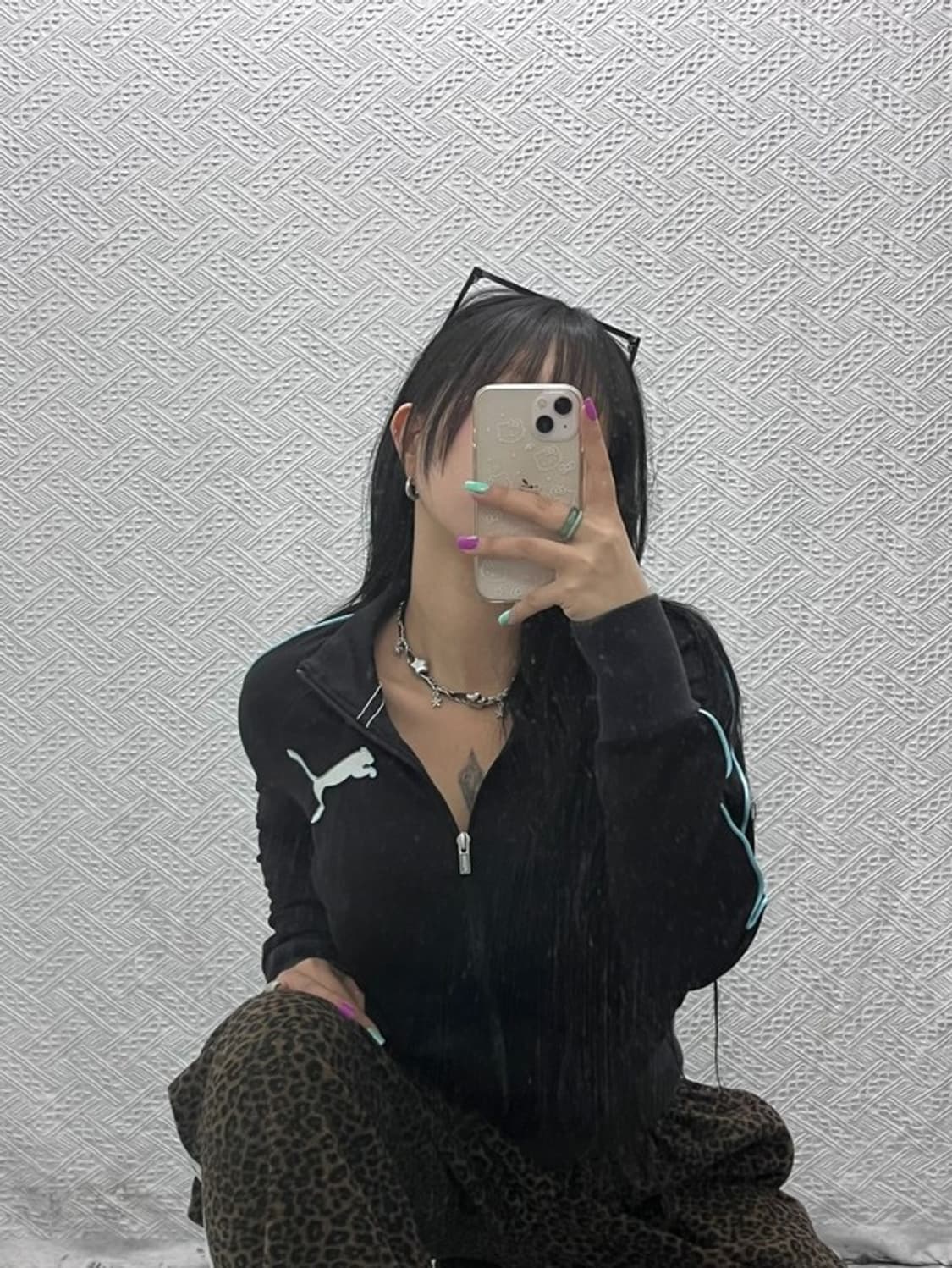 푸마 올드스쿨 Y2K 민트 배색 져지 집업 M C06927 상품이미지2