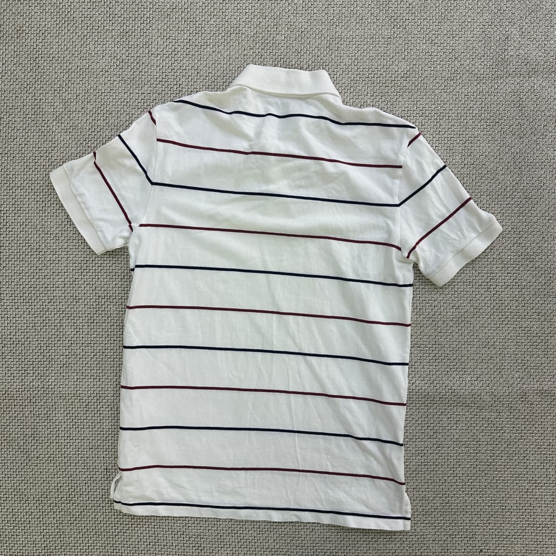 S 빈폴 화이트 스트라이프 폴로 셔츠 0414D 상품이미지4