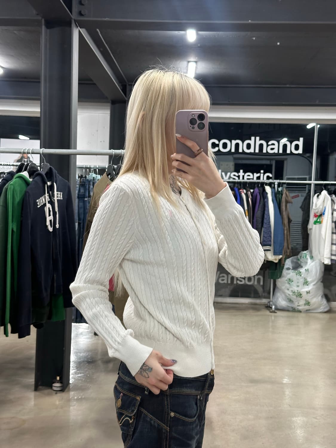 폴로 랄프로렌 꽈배기 케이블 니트 가디건 상품이미지1