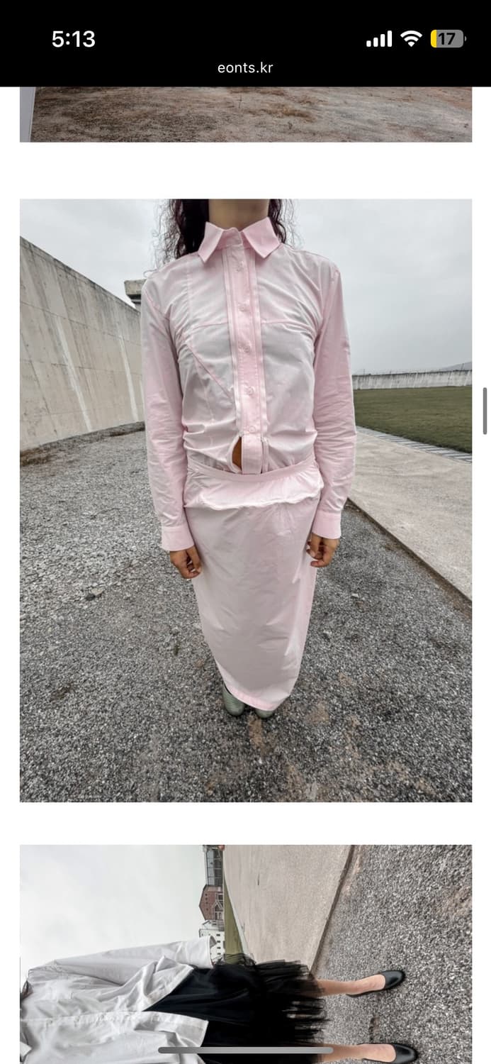 Eont’s origami cotton shirts gray 에옹쓰 상품이미지3