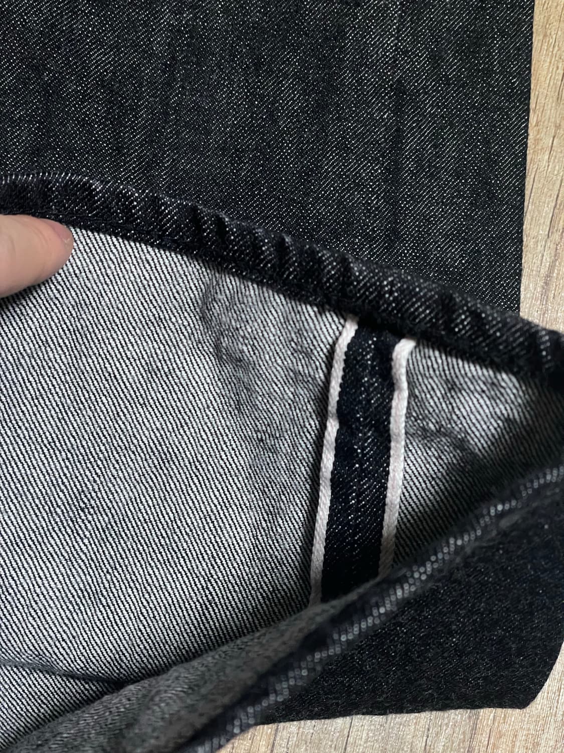 [35] 풀카운트 0105 BK WH 와이드 흑청 블랙 데님 상품이미지6