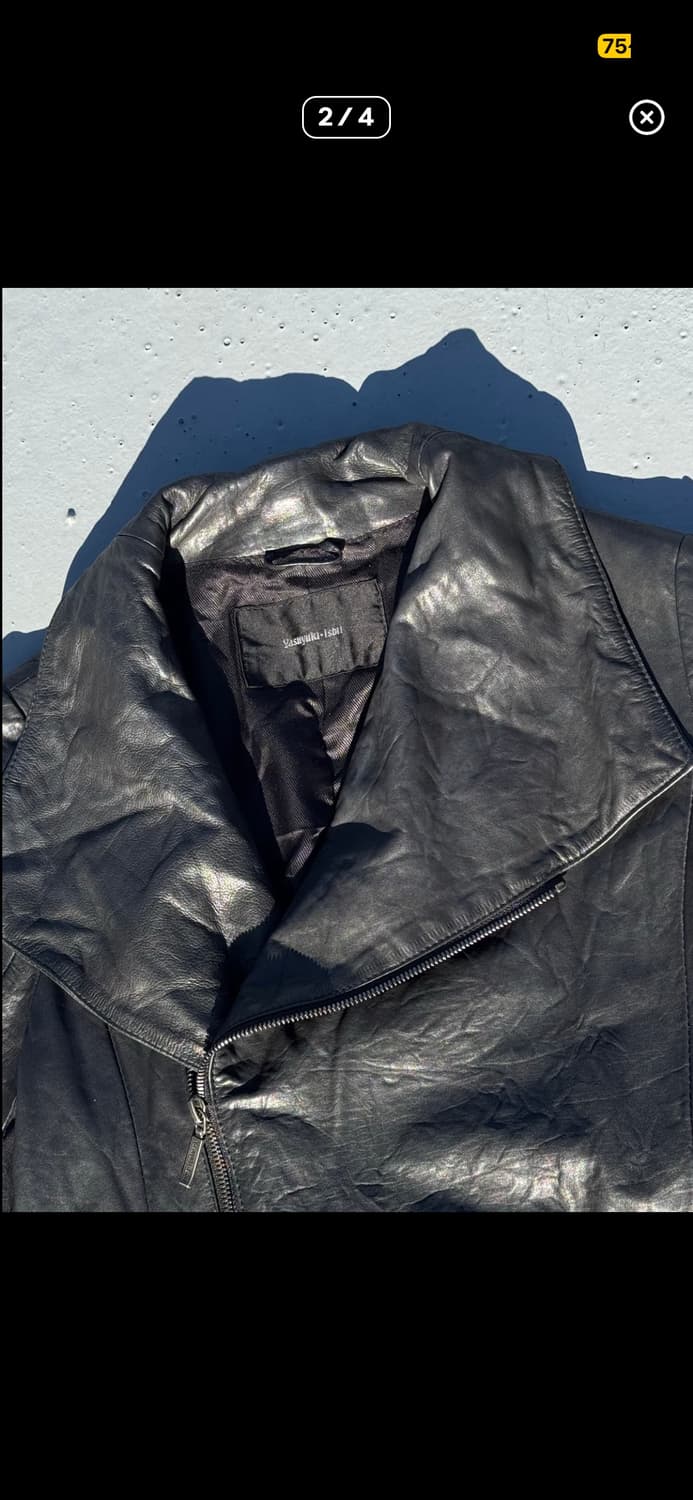 Yasuyuki Ishii Distressed Leather Coat 상품이미지2