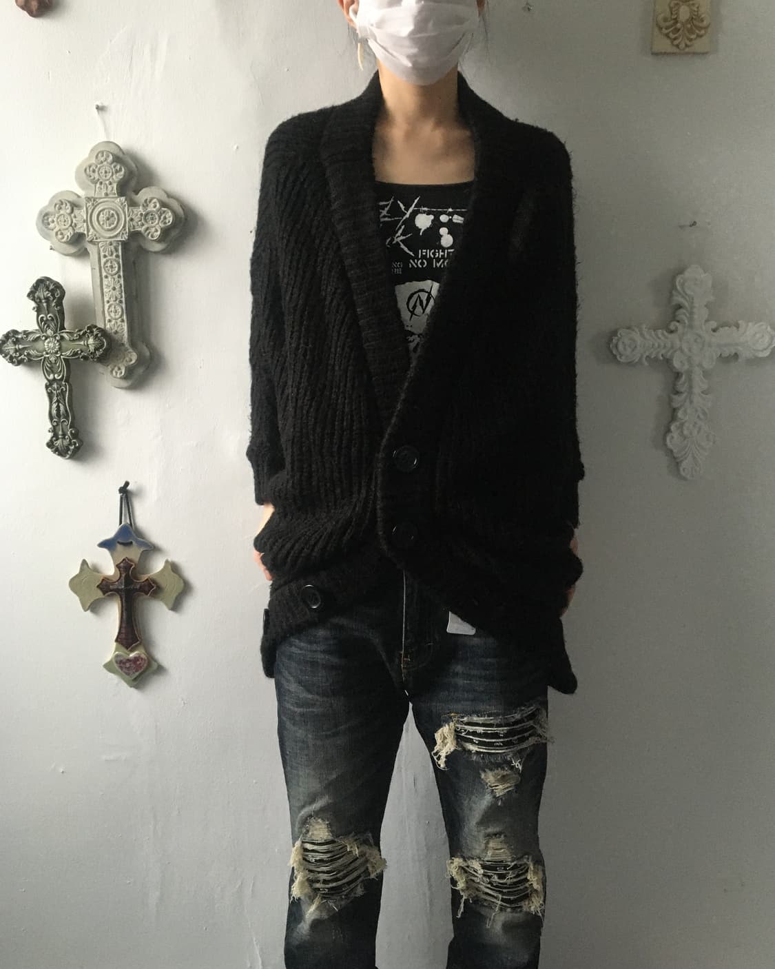 Loose fit knit cardigan 상품이미지1