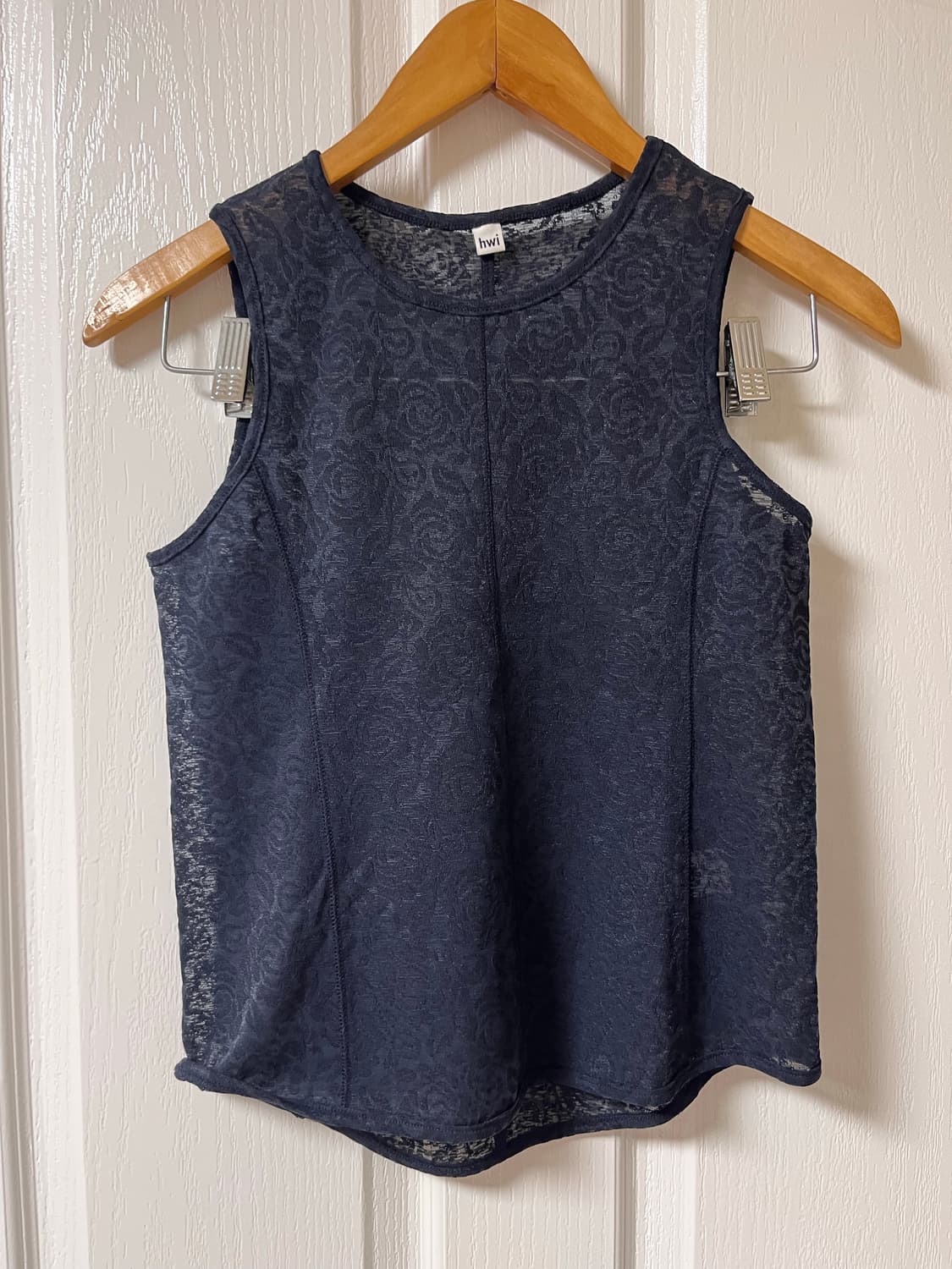 [hwi] 플로르 탑 네이비(flor top navy) 상품이미지4