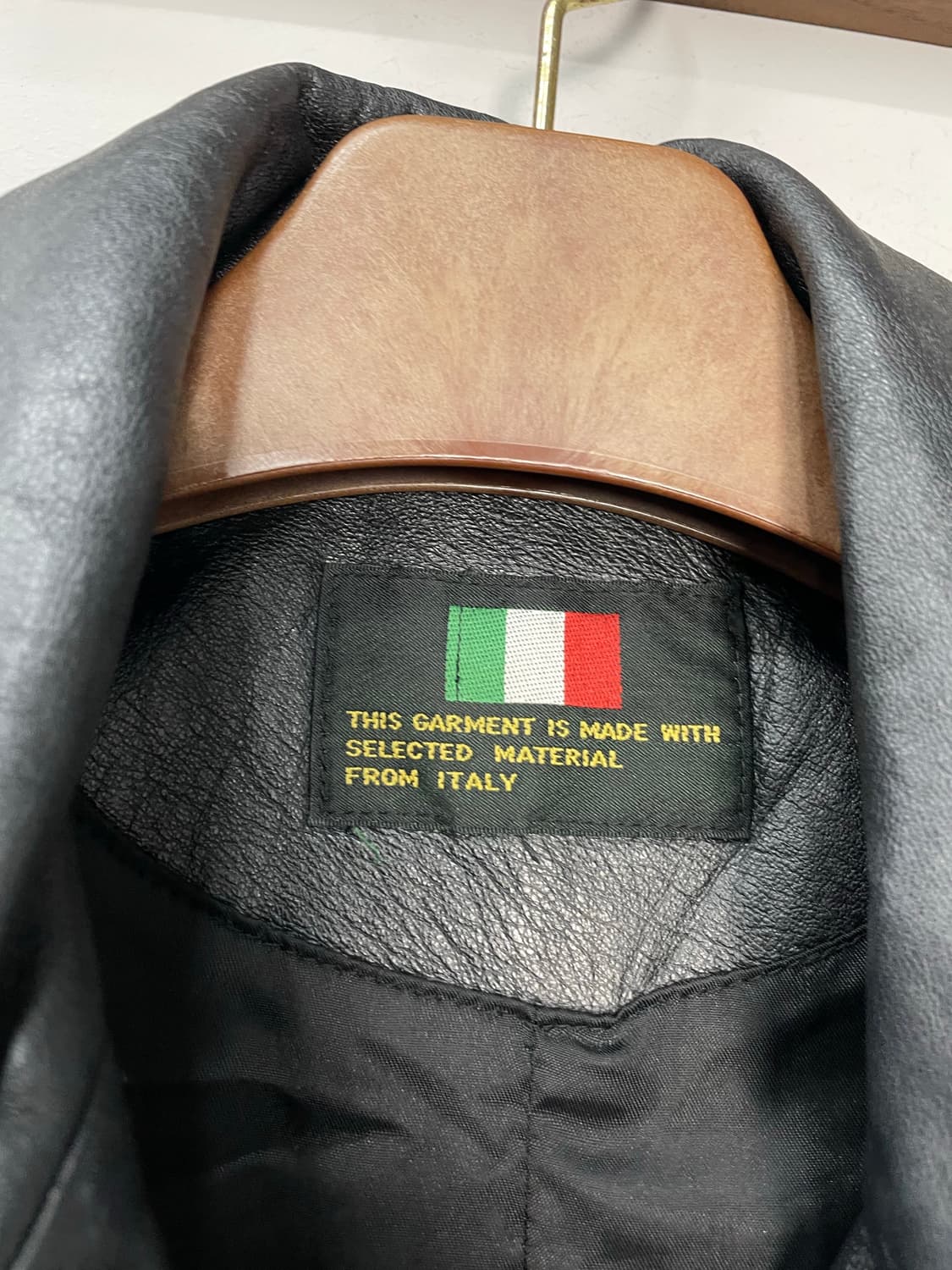 빈티지 블랙 가죽 트렌치코트 H1121 상품이미지5