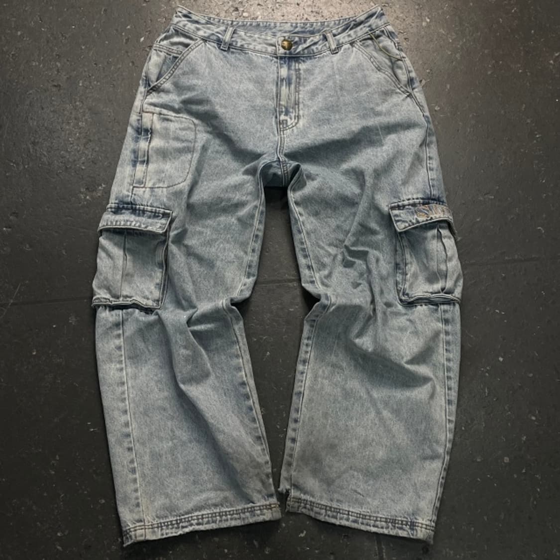 100 스컬프터 카고 데님팬츠 상품이미지1