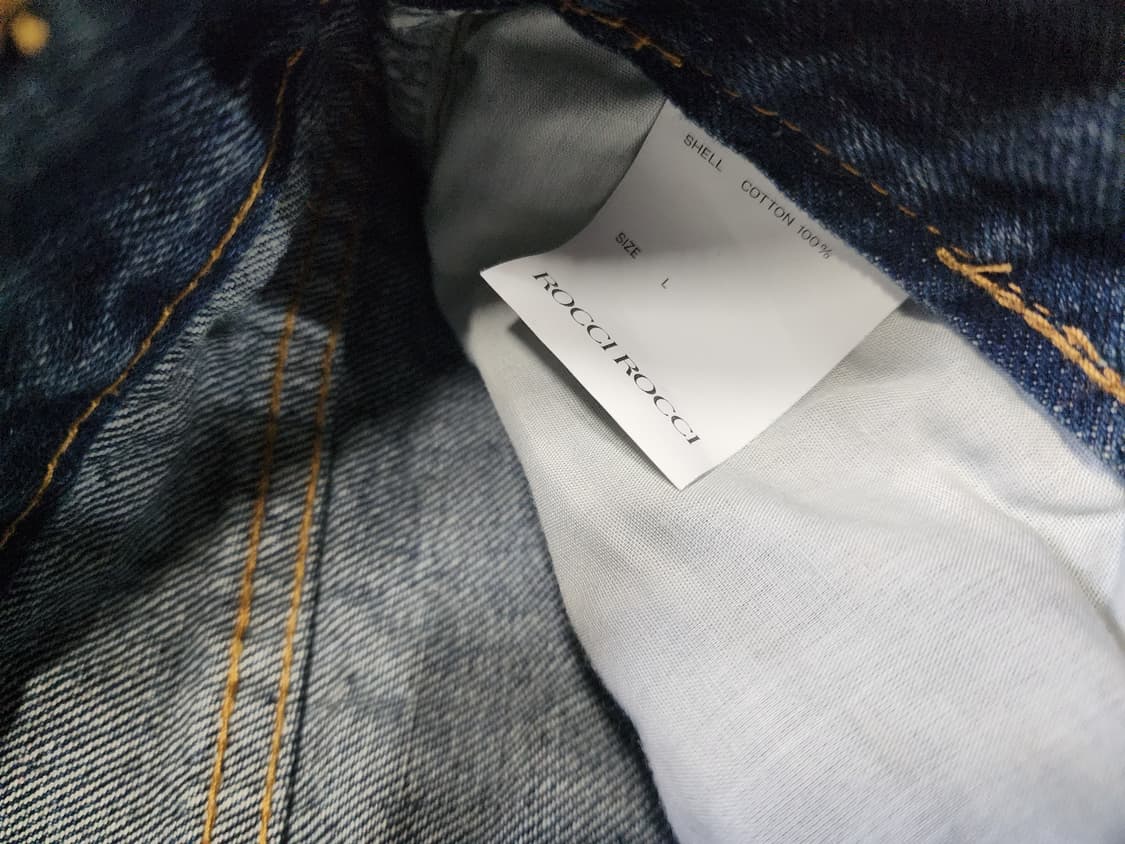 로씨로씨x 그래피커스크로셰 패치 데님 팬츠 L 상품이미지2