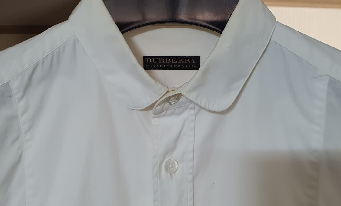 버버리 프로섬 화이트 포플린 턱시도 셔츠 38 상품이미지3