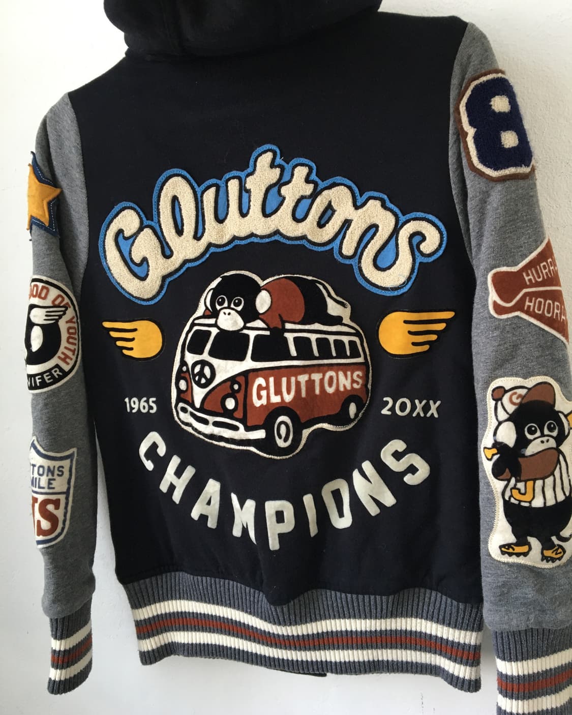 Gluttons patchwork varsity jacket 상품이미지4
