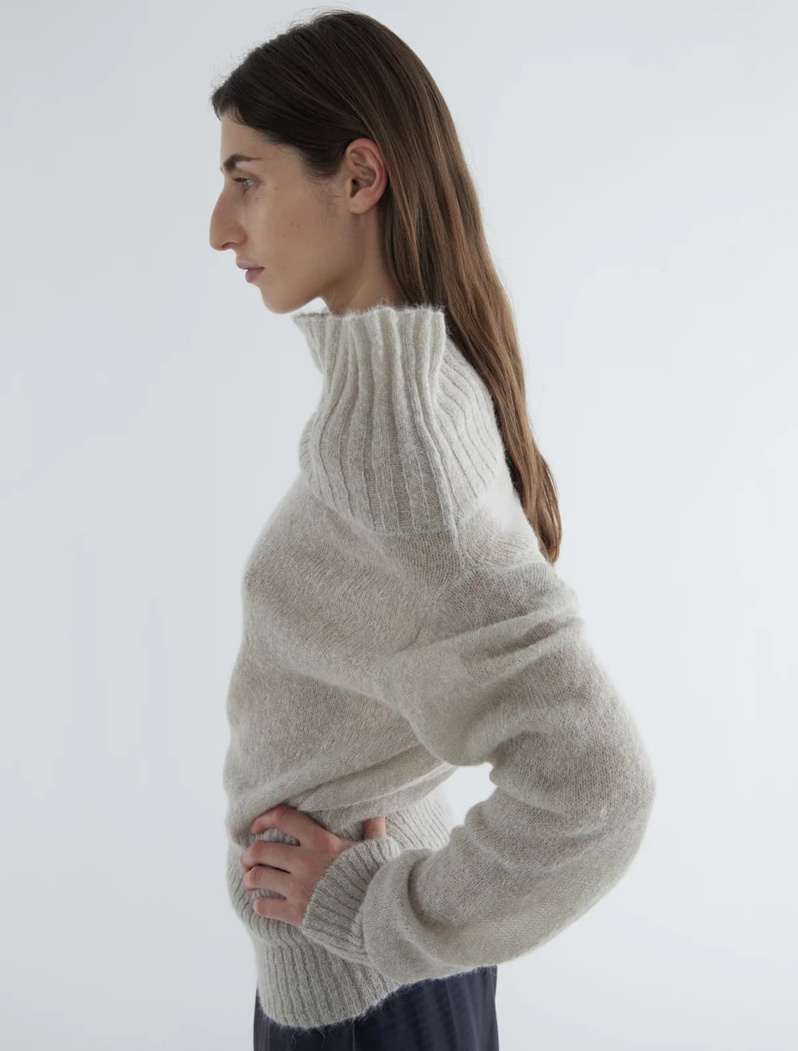 (S) 팔로마울 NO.2714 Sofre 오프숄더 니트 그레이 상품이미지2